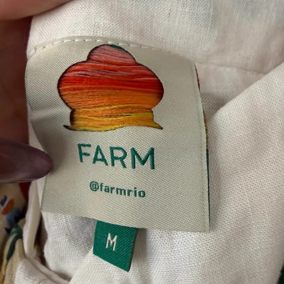 Farm Rio Delicate Floral Stripes Maxi Dress M - Picture 15 of 16